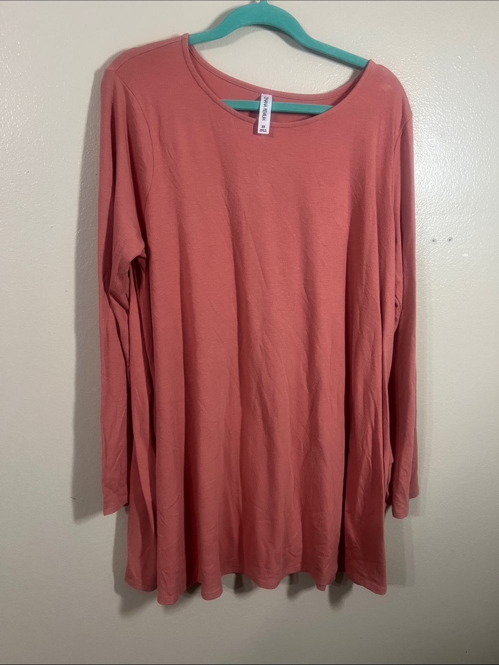 Zenana Outfitters Long Sleeve Tunic - Dusty Rose